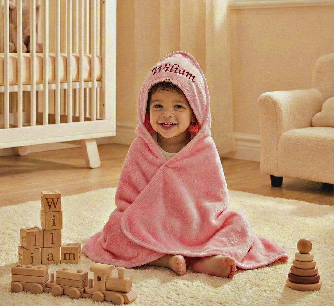 Personalized Kids Hooded Beach Towel Poncho - Sokidsun