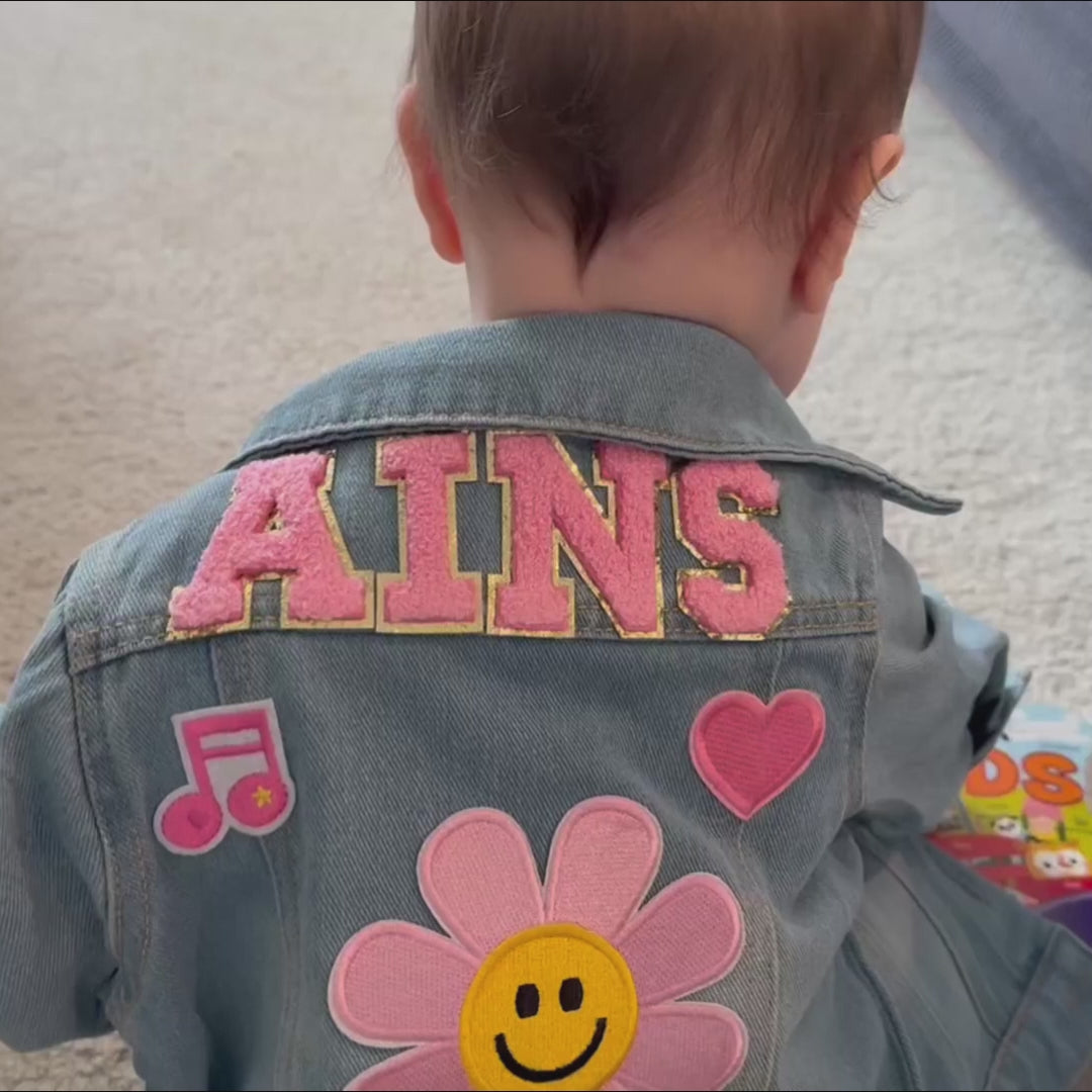 Custom Kids Patch Denim Jacket