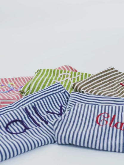 Personalized Striped Cooking Apron
