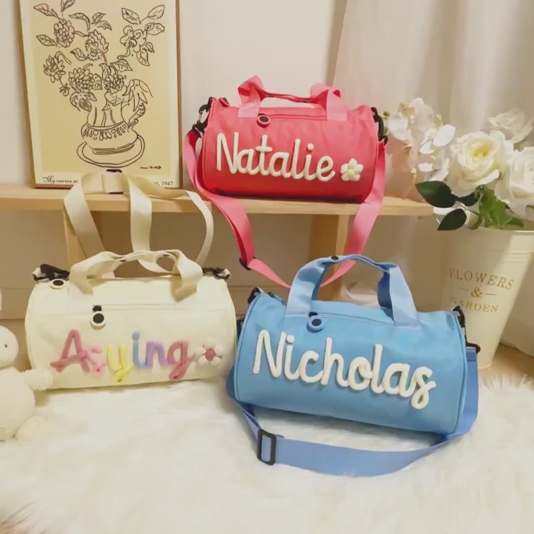Personalized Kids Canvas Travel Duffle Bag