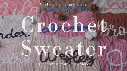 Personalized Cute Baby Knit Name Sweater