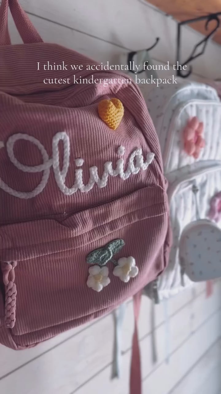 Personalized Back-to-School Corduroy Backpack for Kids